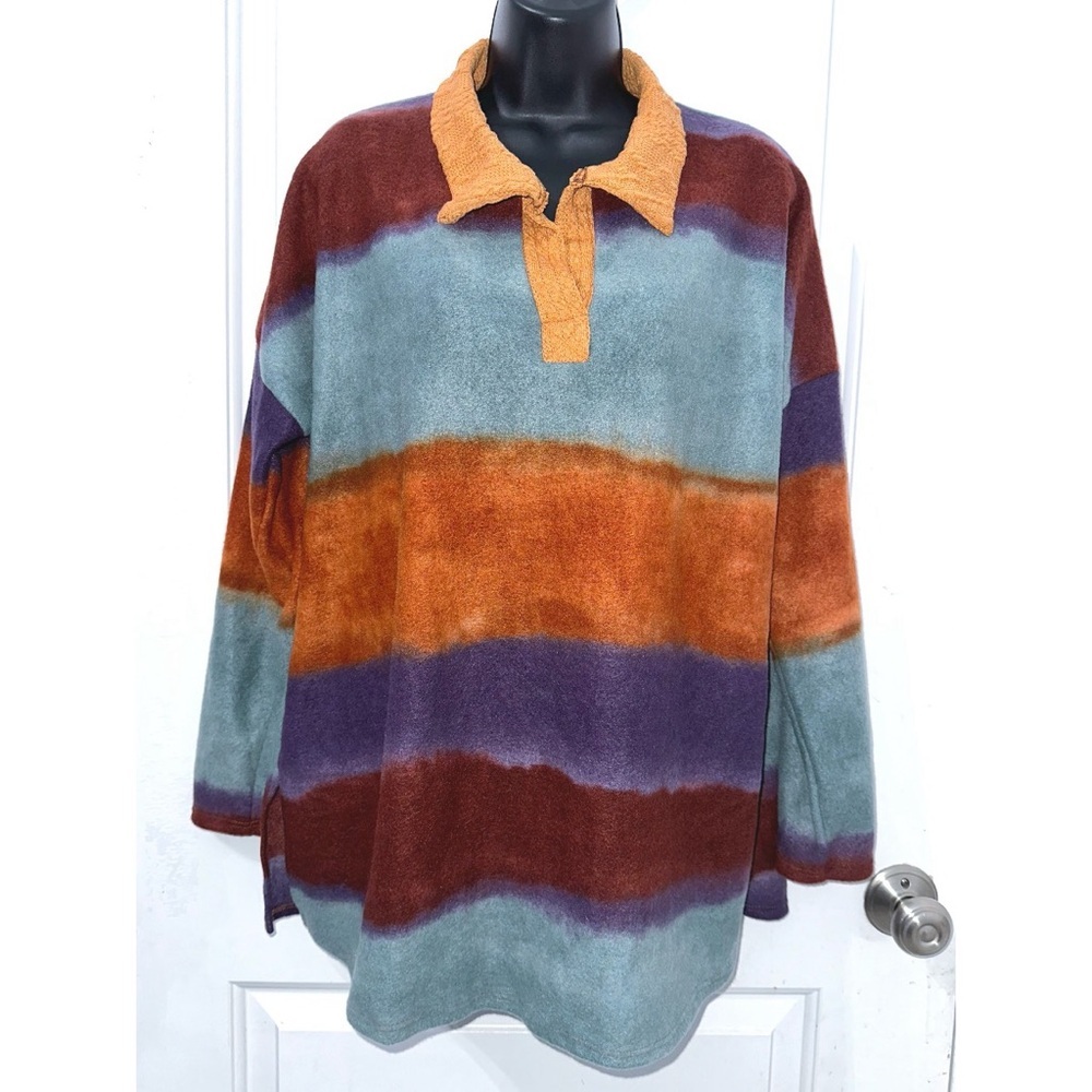 Now n Forever multi color collared knit top